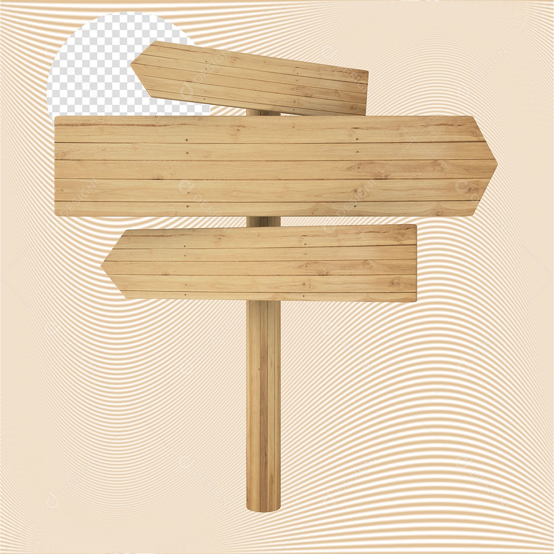 Placas de Madeira Marrom Elemento 3D para Composição PSD