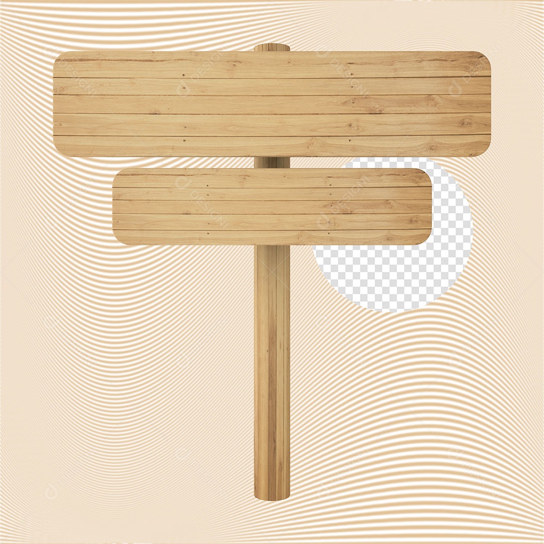 Placas de Madeira Elemento 3D para Composição PSD