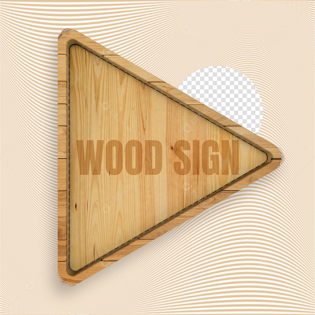 Wood Sign Wooden 3D Element Panel for PSD Composition