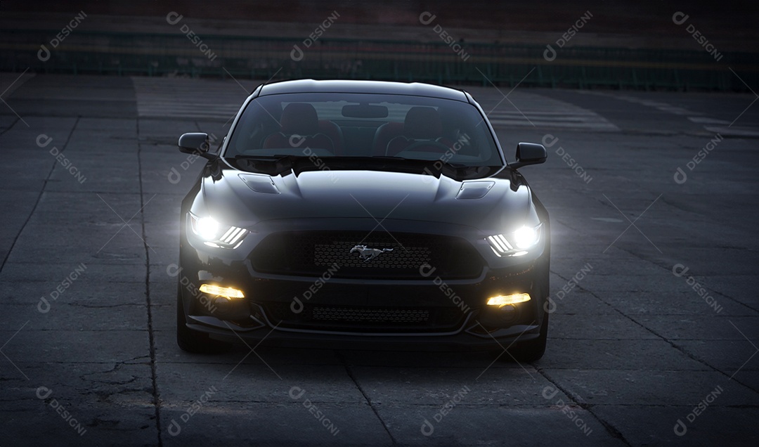 Vista frontal do Ford Mustang GT