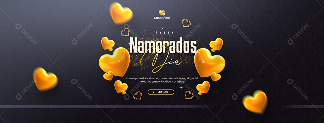 Social Media Banner Feliz Dia Dos Namorados PSD Editável