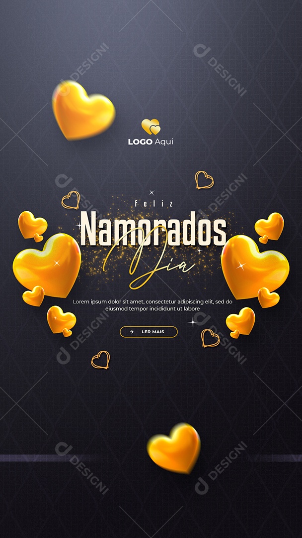 Story Feliz Dia Dos Namorados Social Media PSD Editável