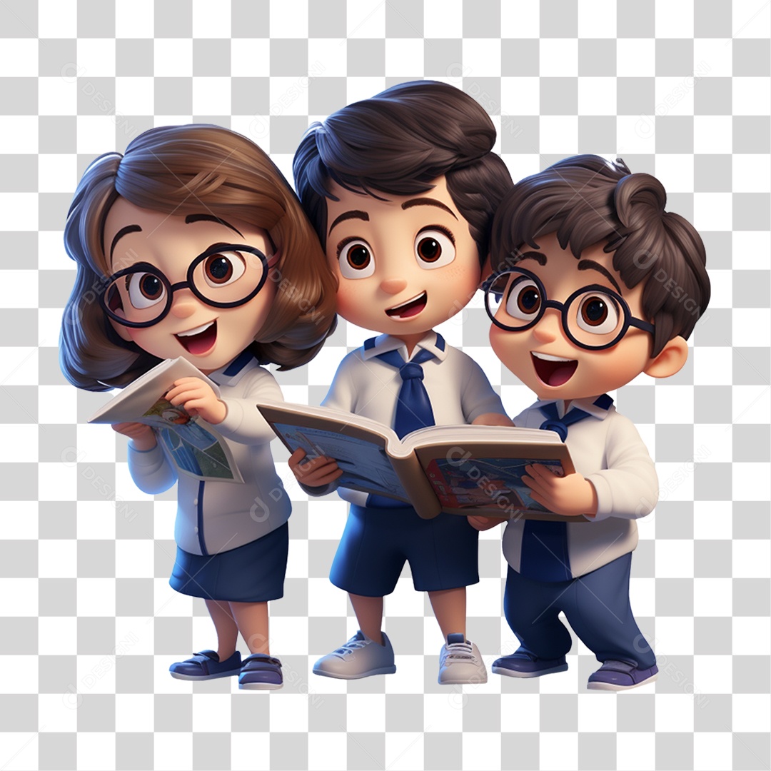 Jovens Estudantes Volta ás Aulas PNG Transparente