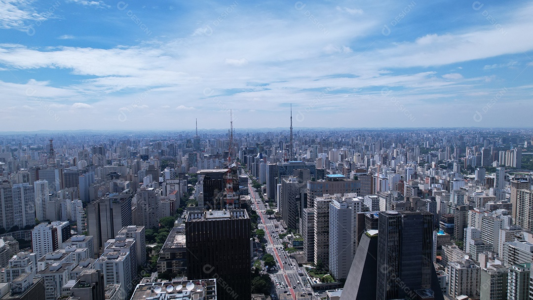 Avenida Paulista São Paulo visão aérea
