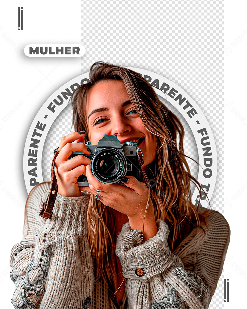 Mulher Segurando Câmera Fotógrafica