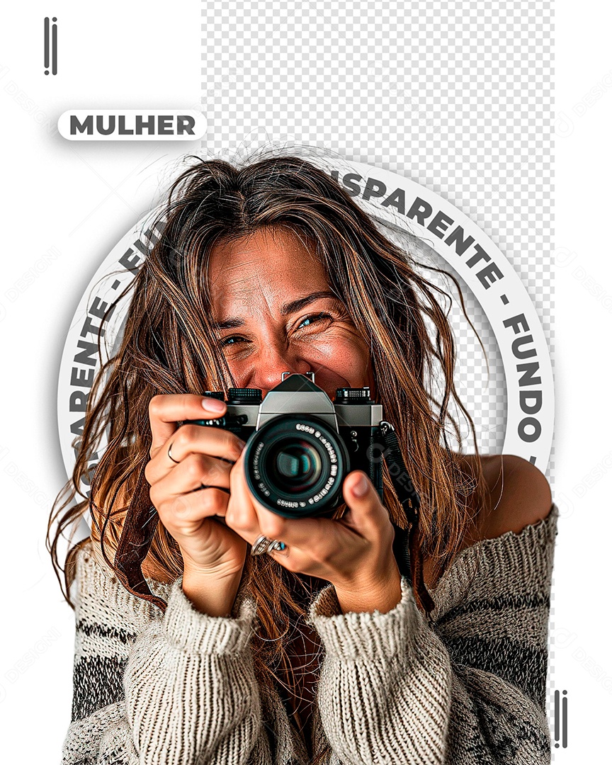 Mulher Segurando Câmera Fotógrafica