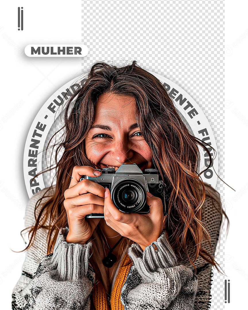 Mulher Segurando Câmera Fotógrafica