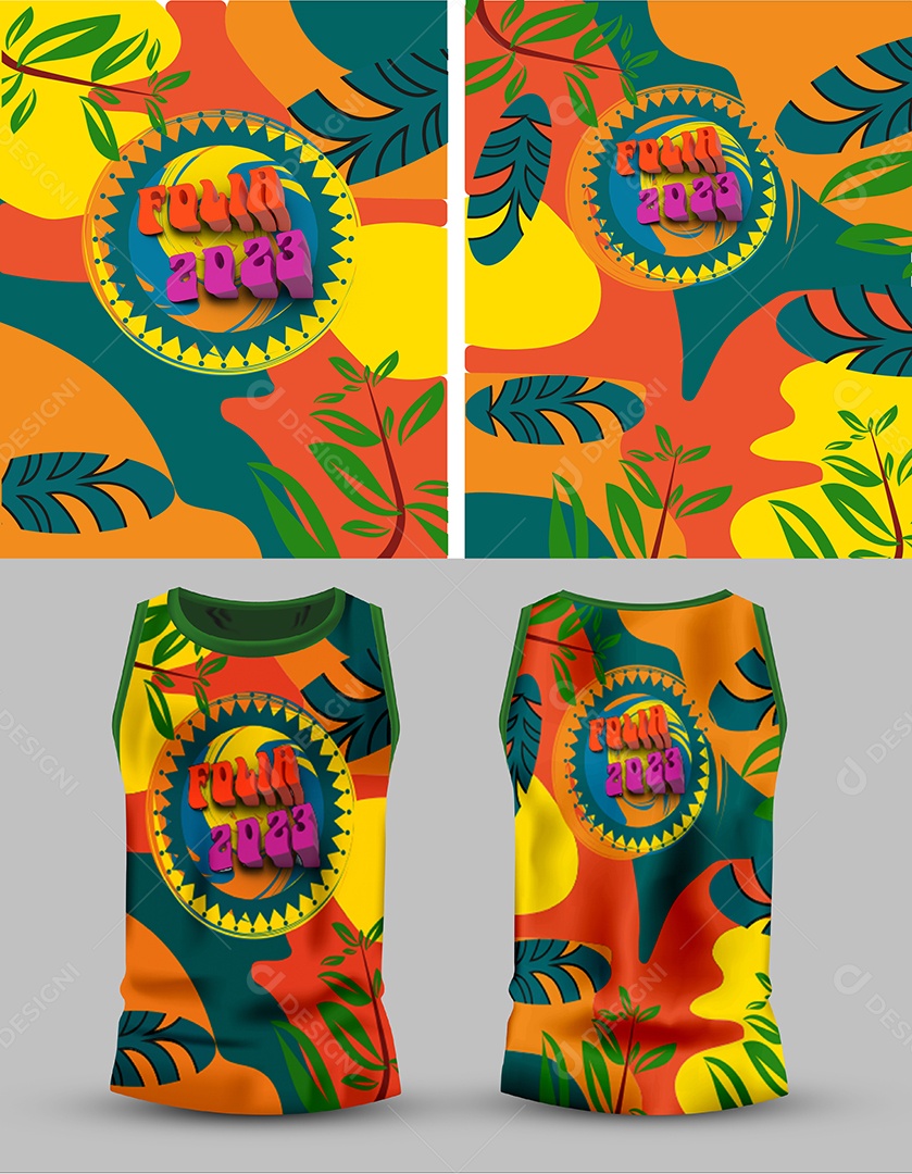 Modelo de Abadá de Carnaval Folia 2024 AI