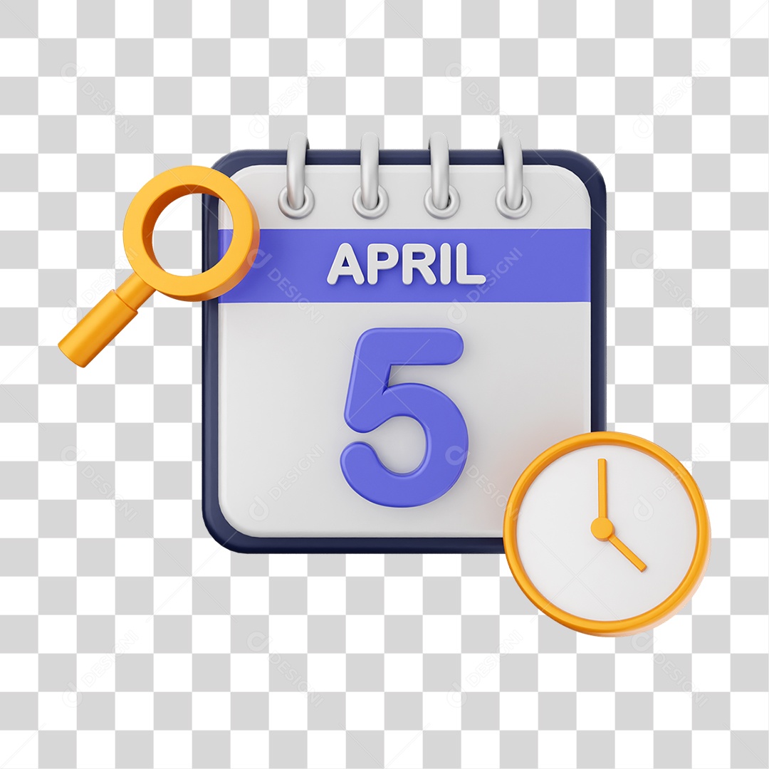 Calendário Datas Maio Dia 5 PNG Transparente