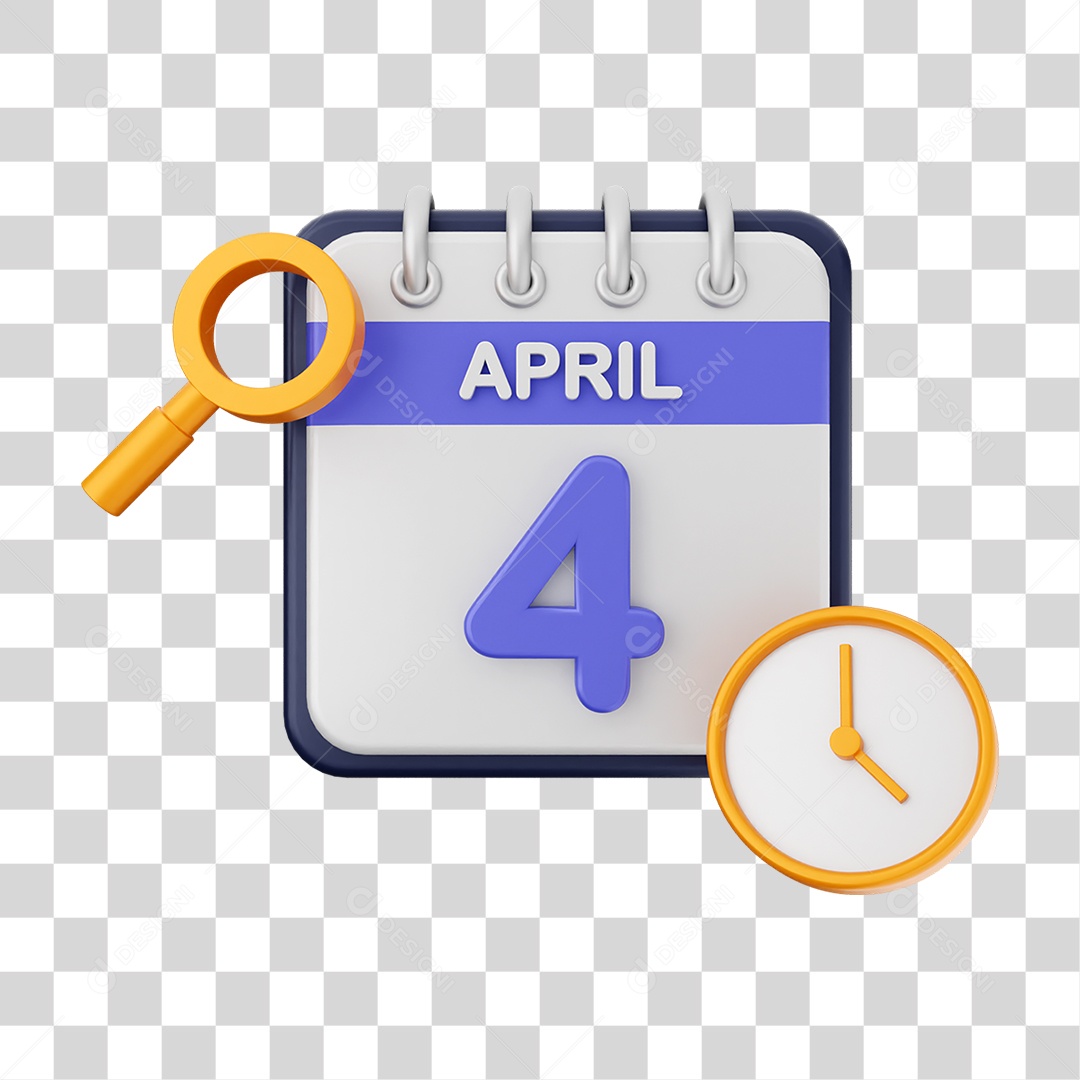 Calendário Datas Maio Dia 4 PNG Transparente