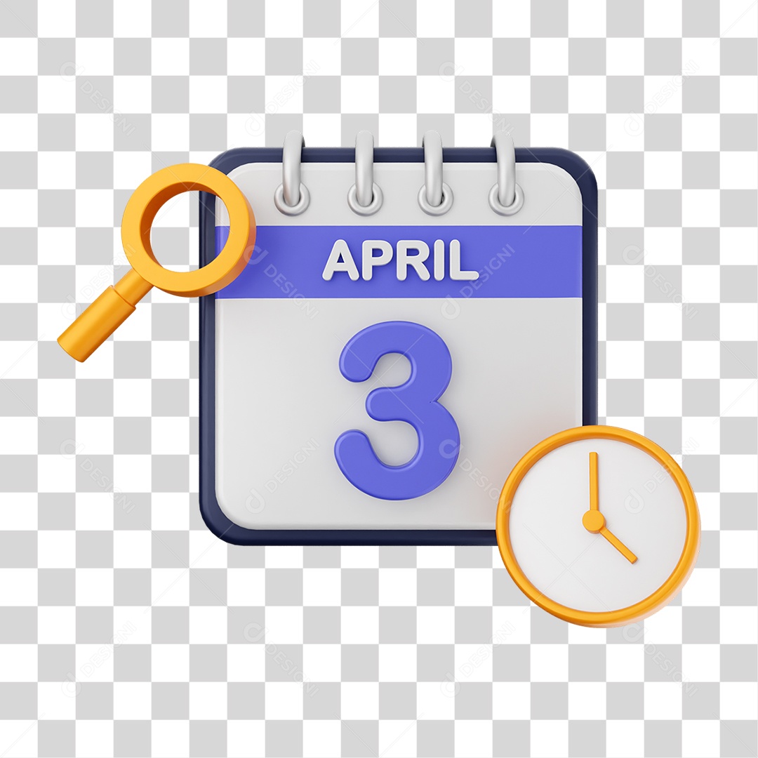 Calendário Datas Maio Dia 3 PNG Transparente