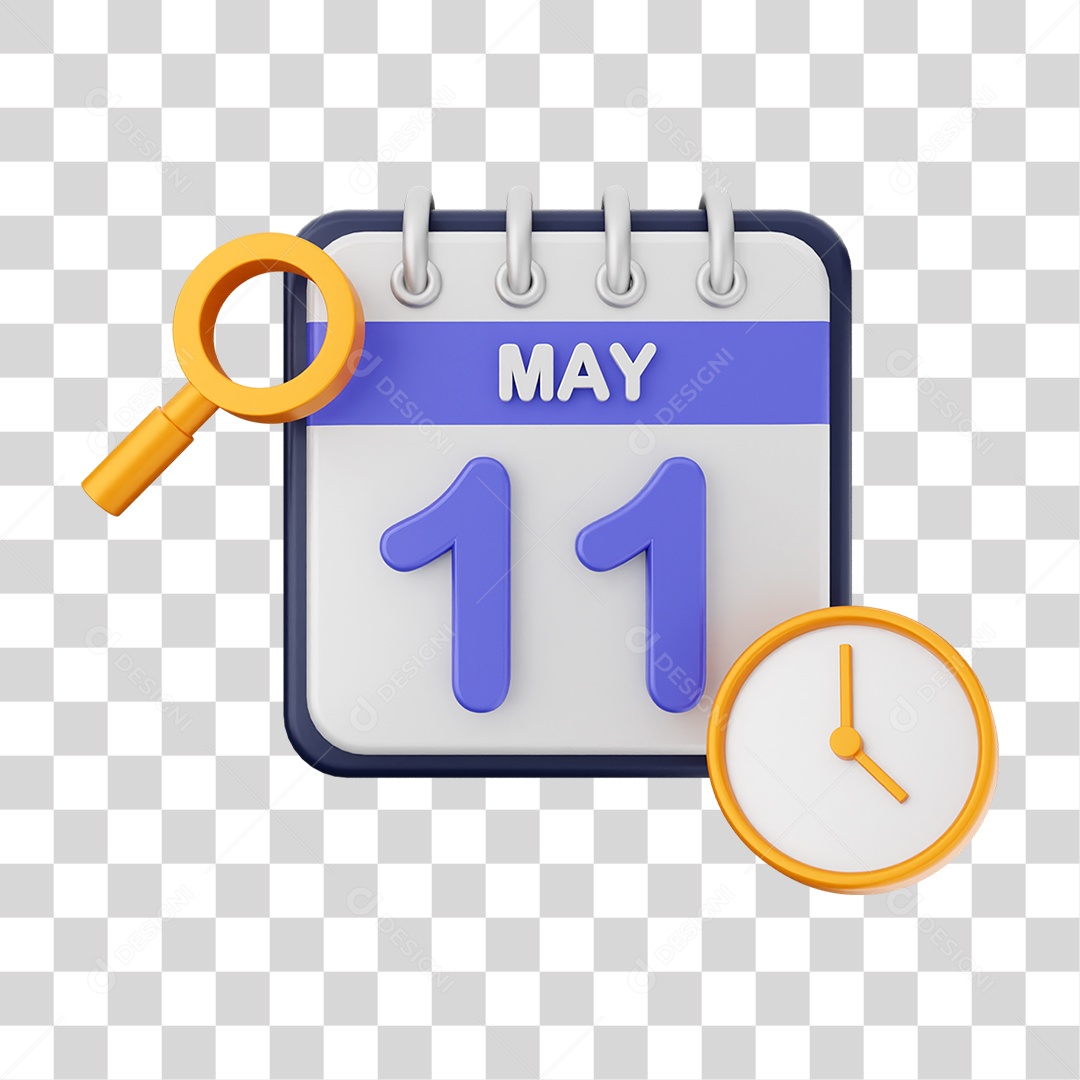 Calendário Datas Maio Dia 11 PNG Transparente