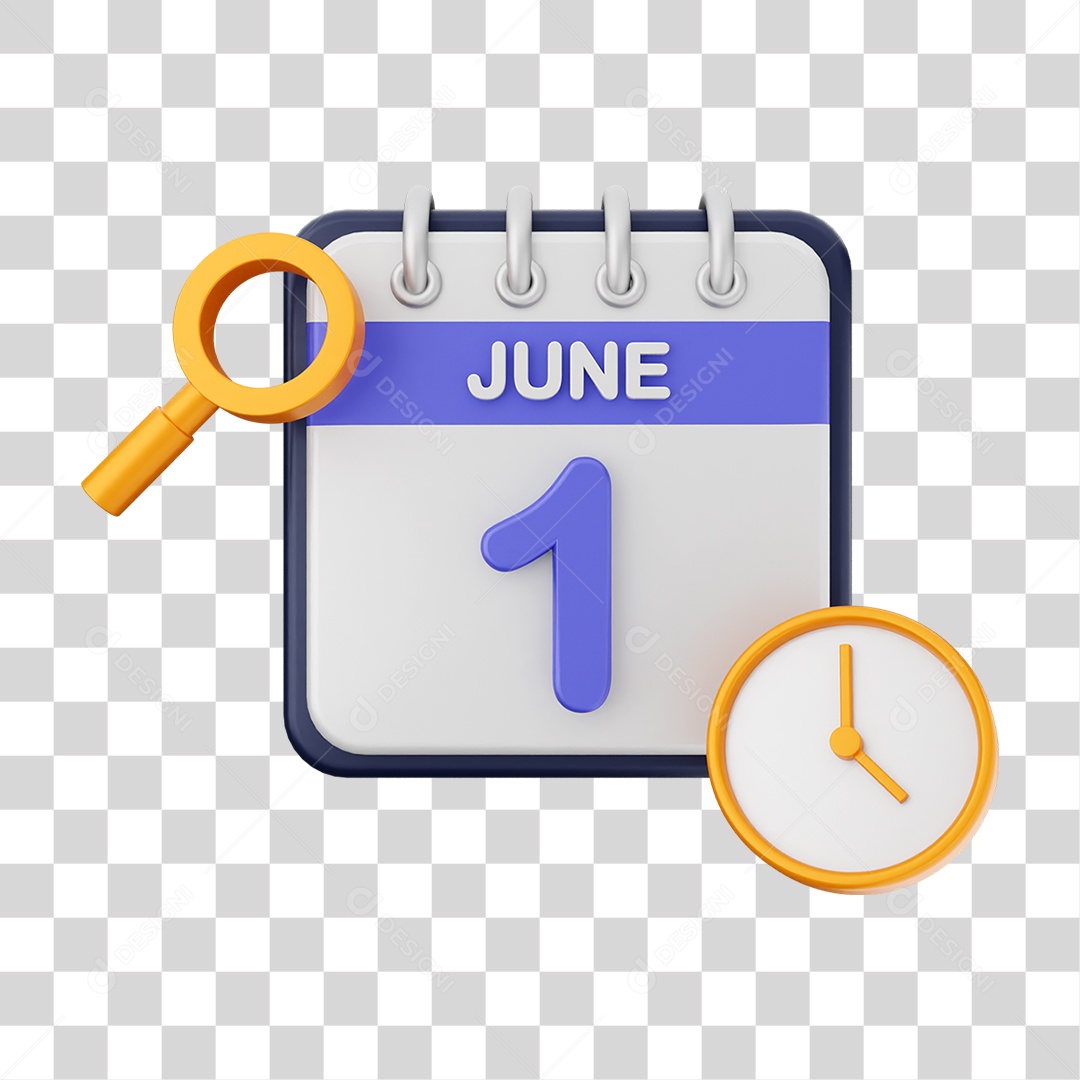 Calendário Datas Junho Dia 1 PNG Transparente
