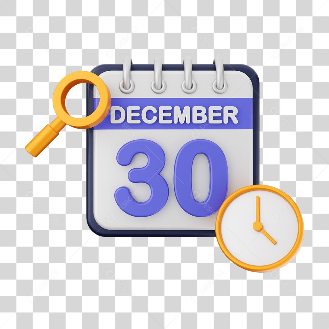 Calendário Datas Dezembro Dia 30 PNG Transparente
