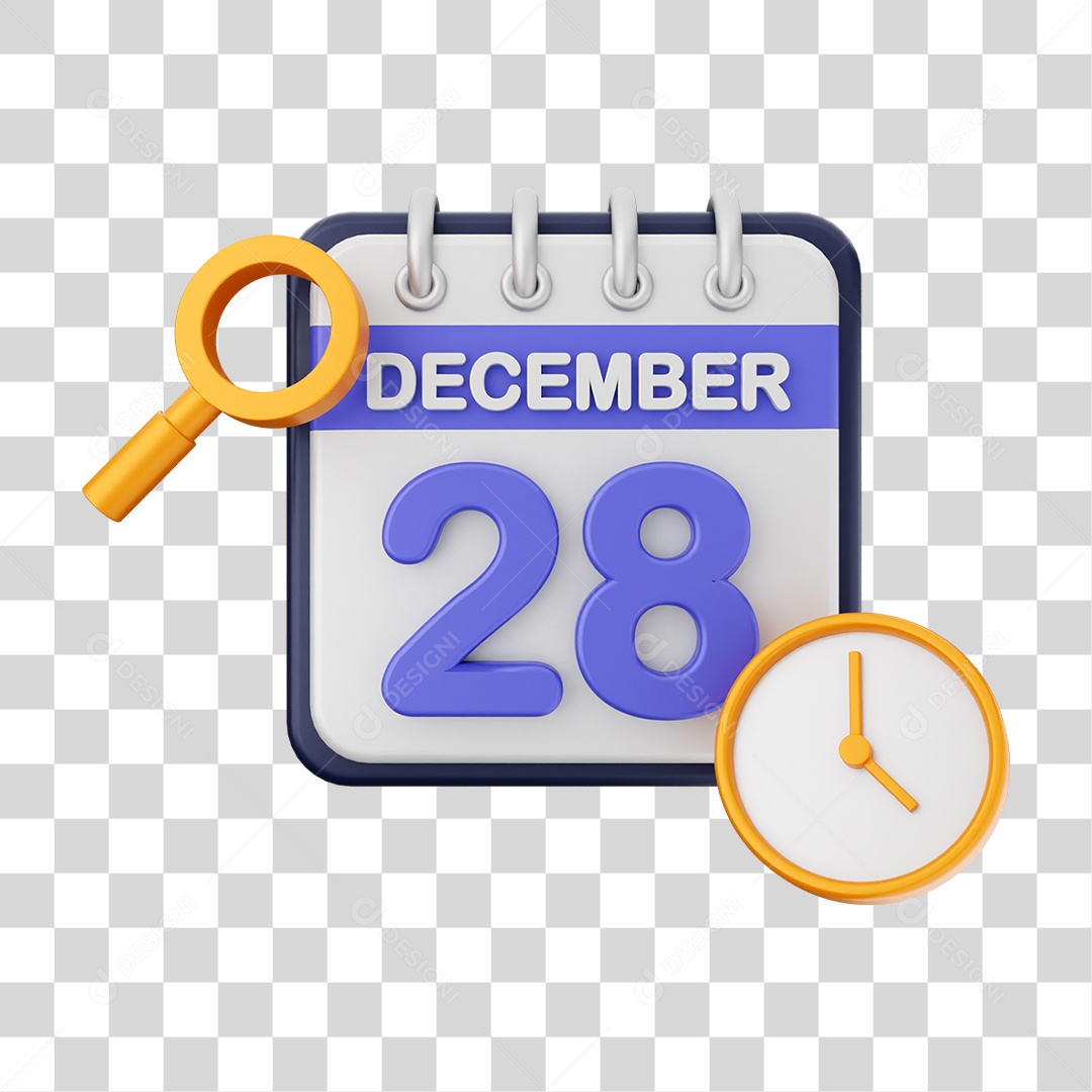 Calendário Datas Dezembro Dia 28 PNG Transparente