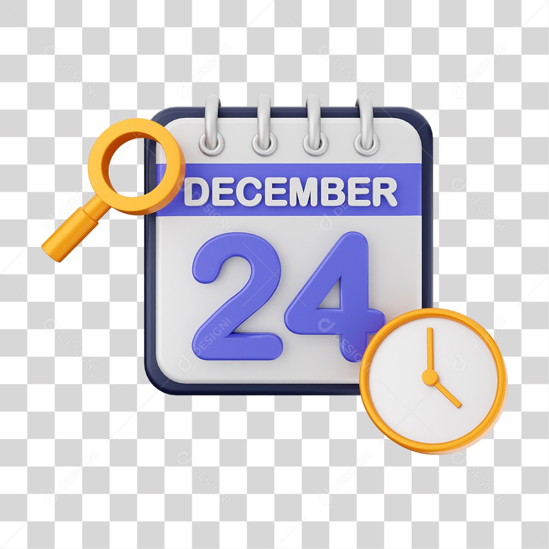 Calendário Datas Dezembro Dia 24 PNG Transparente