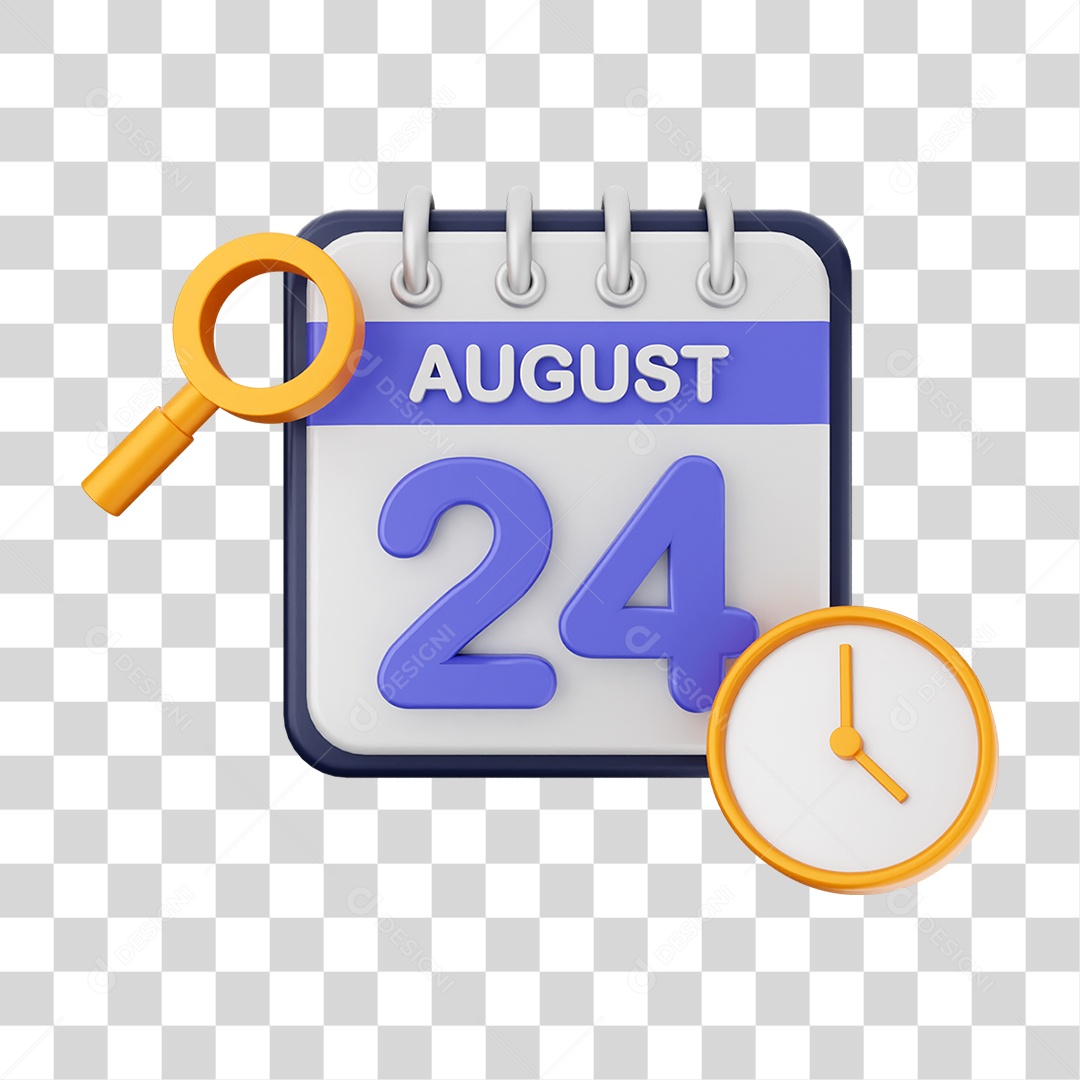 Calendar Dates August 24th Transparent PNG