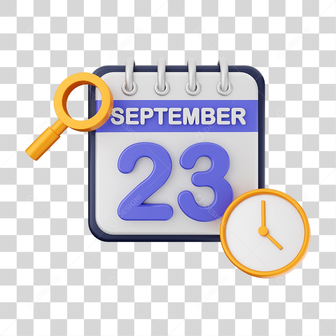 Calendário Datas Setembro Dia 23 PNG Transparente