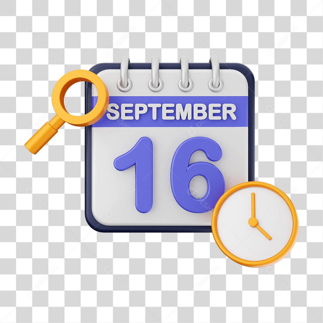 Calendário Datas Setembro Dia 16 PNG Transparente