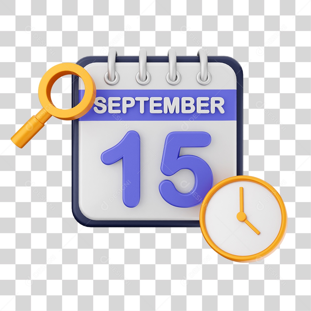 Calendário Datas Setembro Dia 15 PNG Transparente