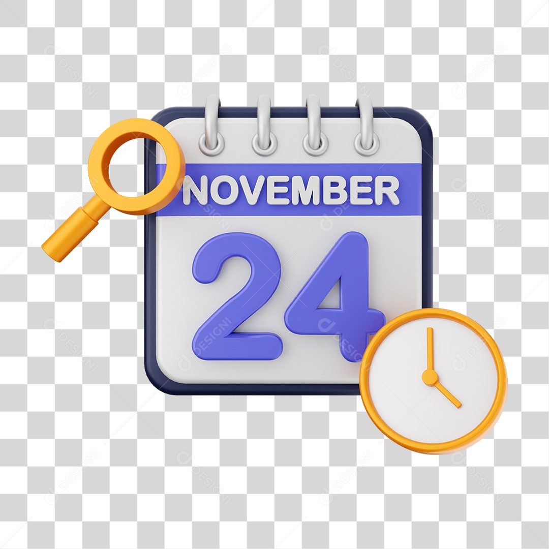 Calendário Datas Novembro Dia 24 PNG Transparente