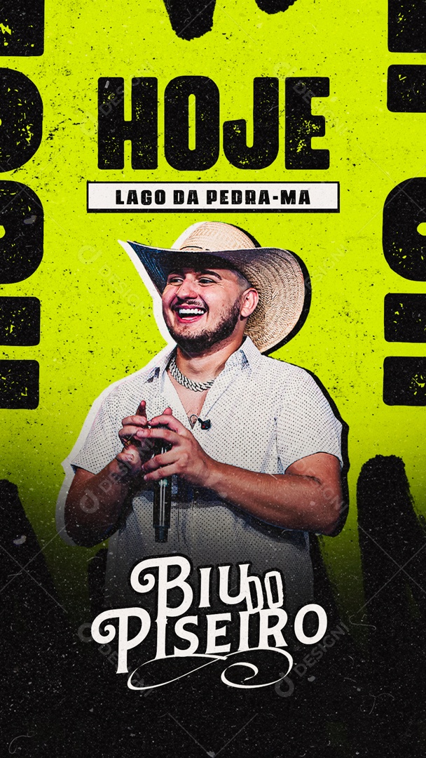 Social Media Story Flyer Hoje Biu Do Piseiro PSD Editável