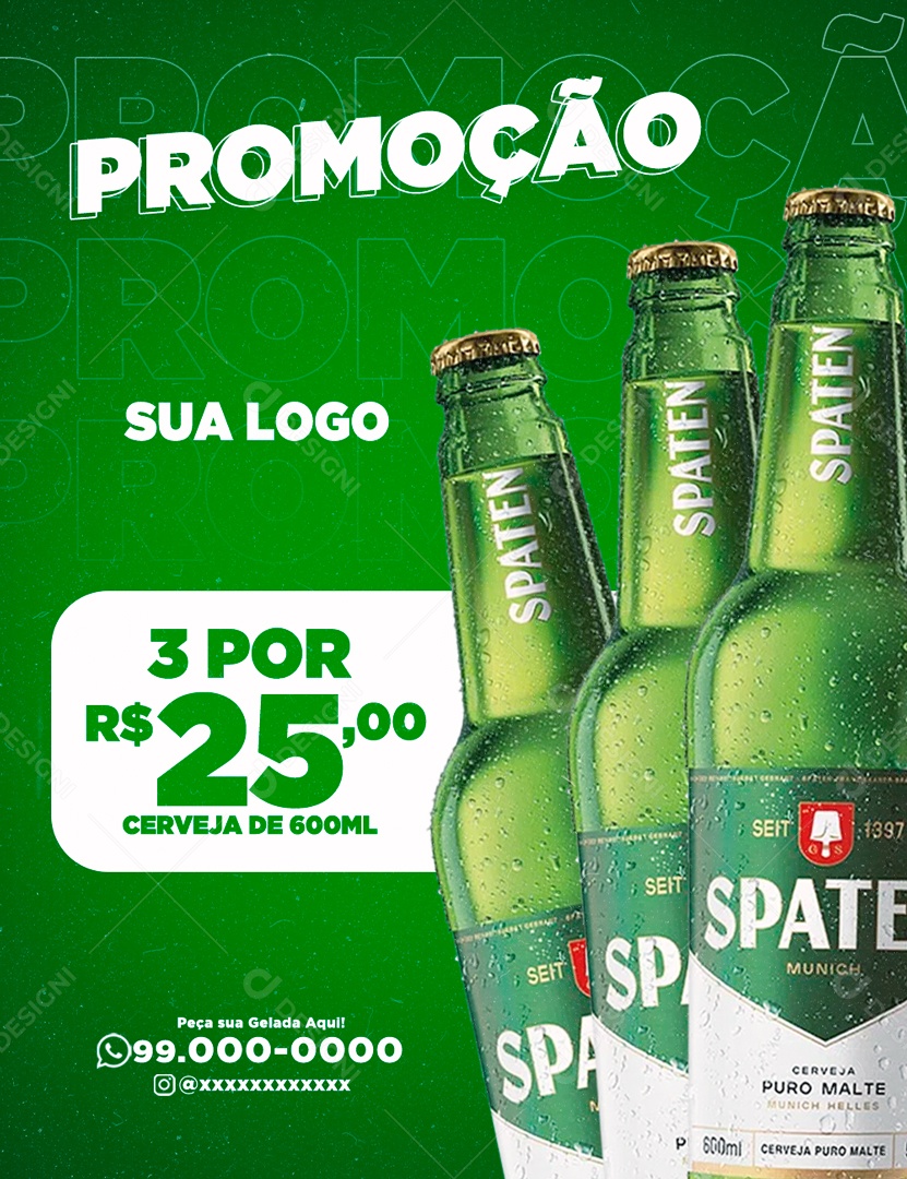 Social Media Promoção Spaten PSD Editável