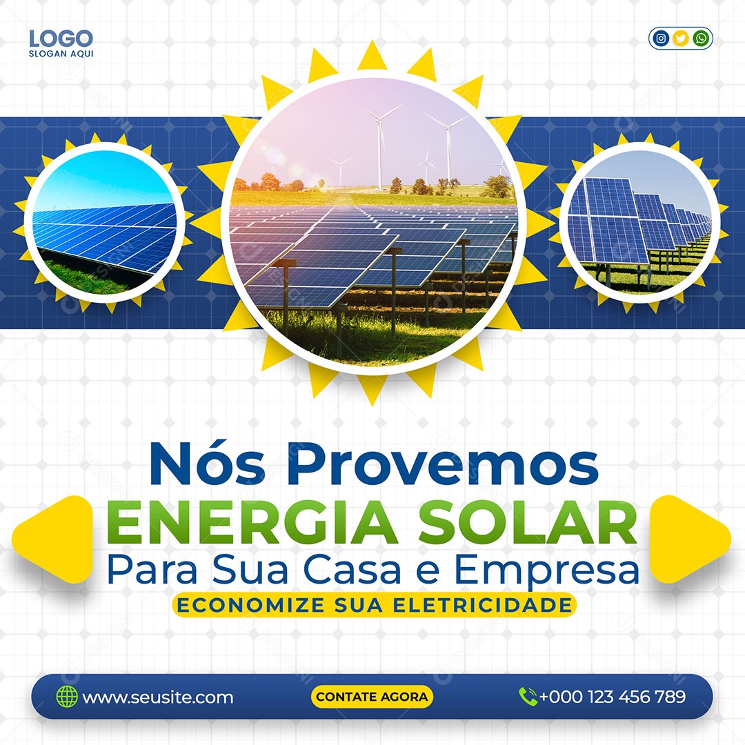 Social Media Nós Provemos Energia Solar PSD Editável