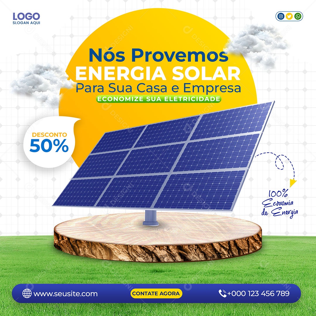 Nós Provemos Energia Solar Social Media PSD Editável