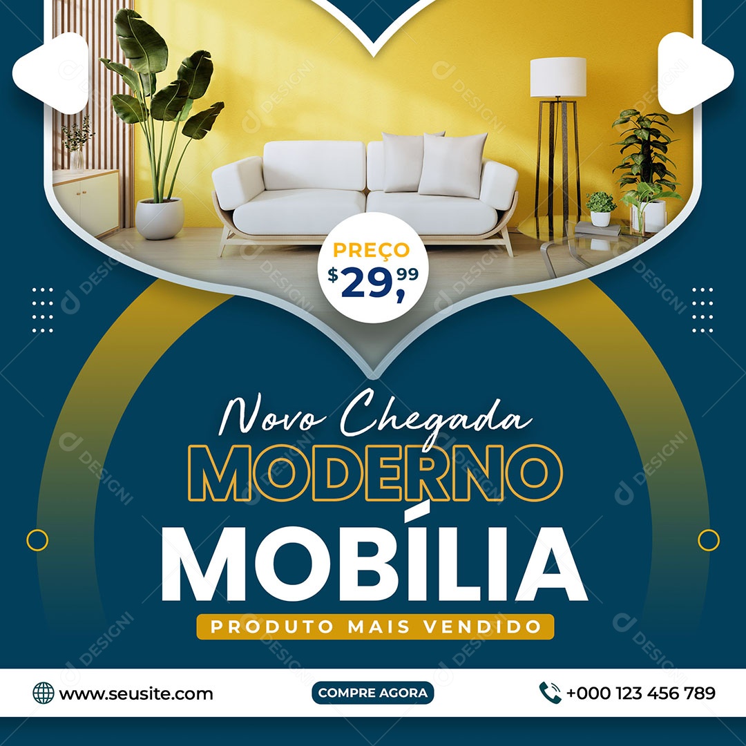 Social Media Produto Mais Vendido Mobília PSD Editável