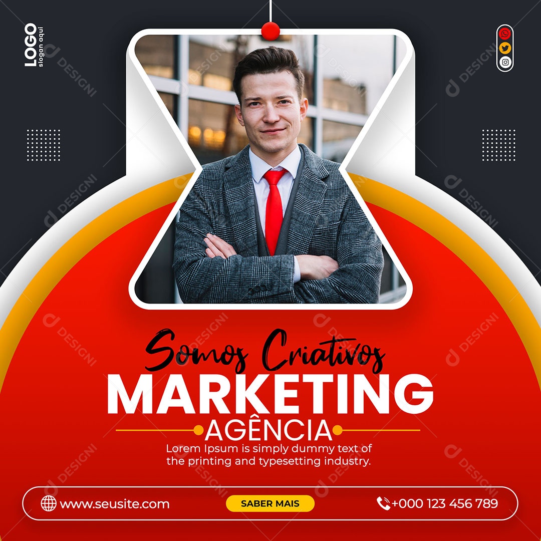 Somos Criativos Agência Marketing Social Media PSD Editável
