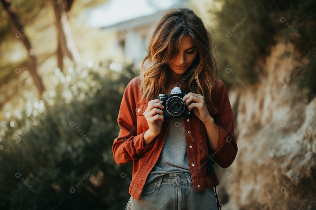 Um fotógrafo capturando um momento fugaz