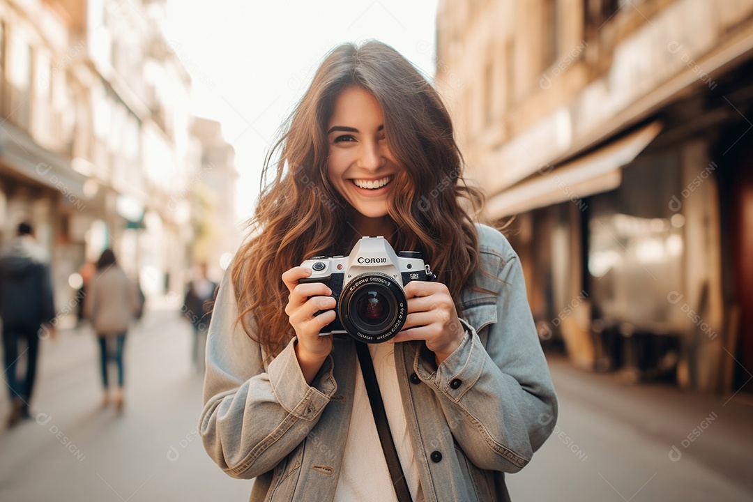 Um fotógrafo capturando um momento fugaz