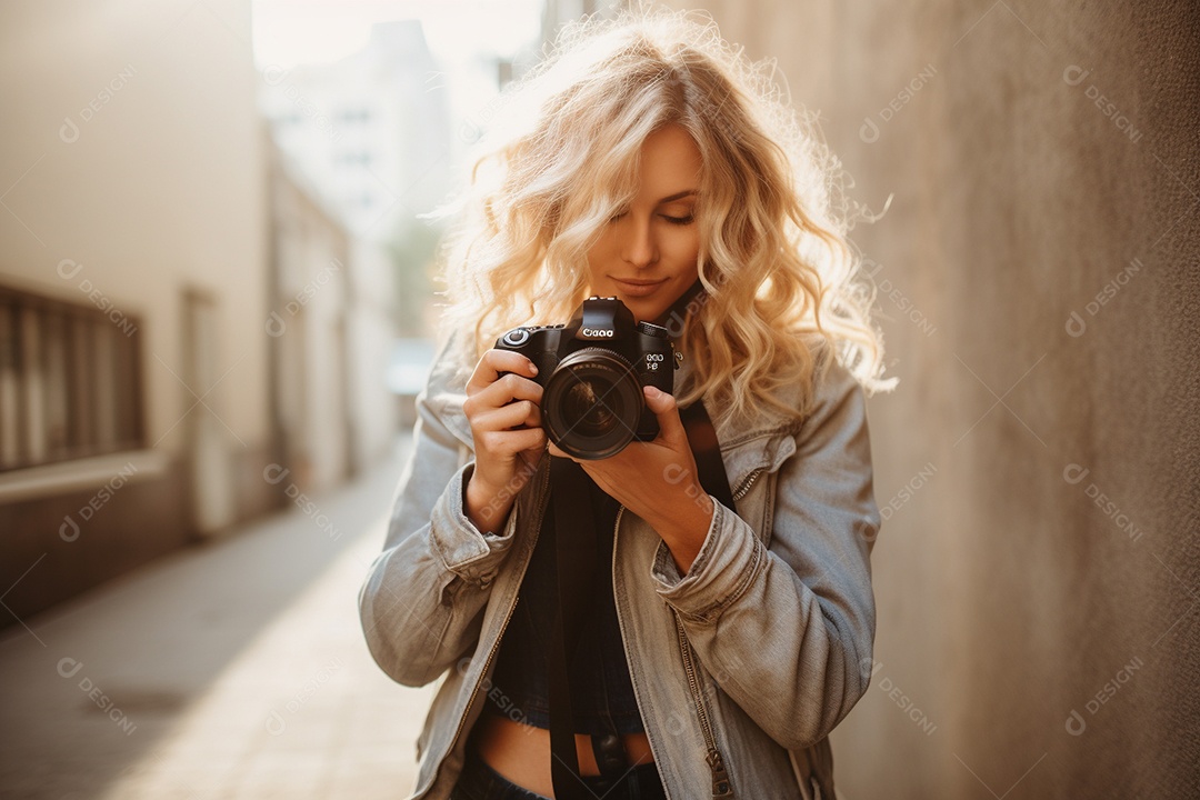 Um fotógrafo capturando um momento fugaz