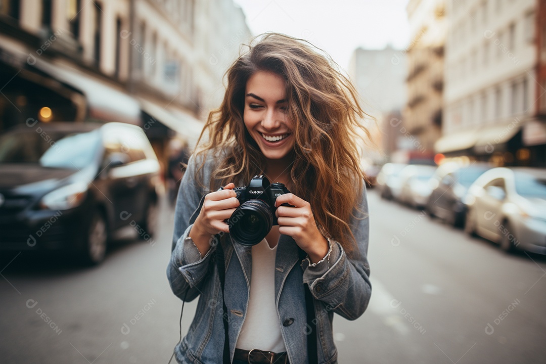 Um fotógrafo capturando um momento fugaz