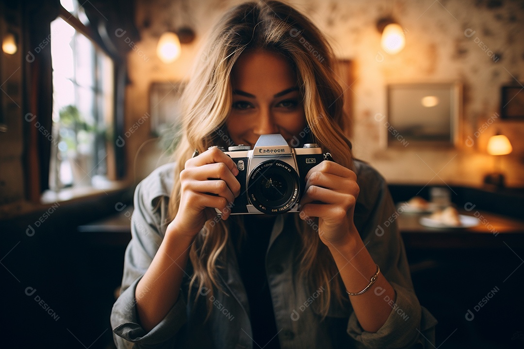 Um fotógrafo capturando um momento fugaz