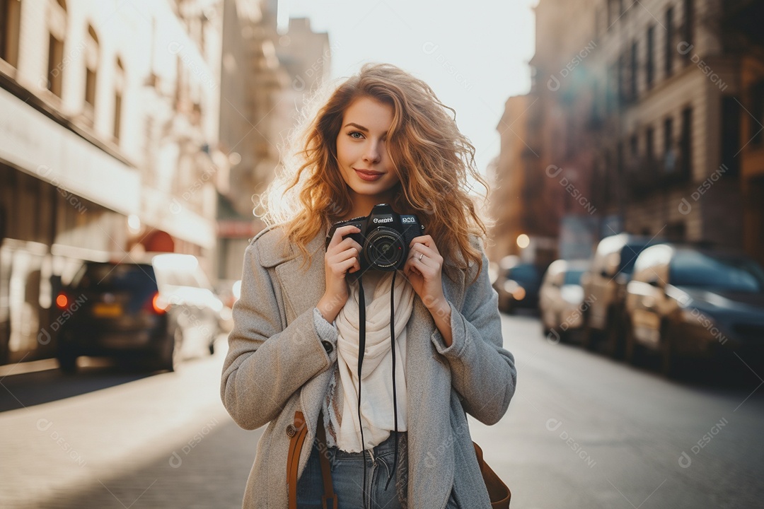 Um fotógrafo capturando um momento fugaz