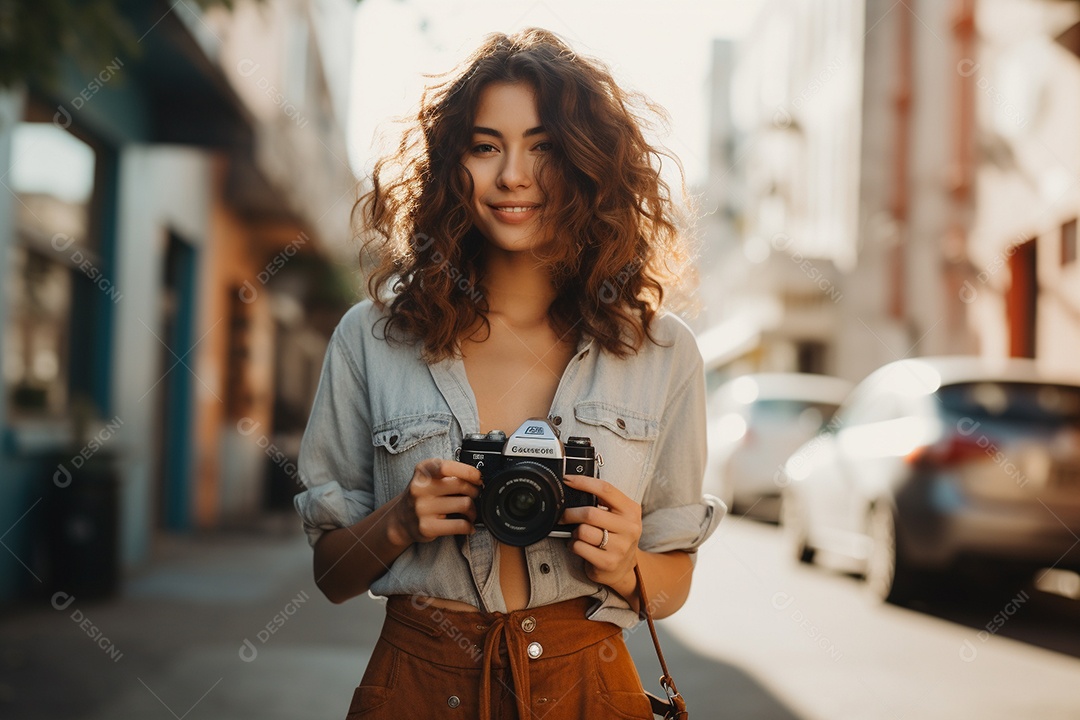 Um fotógrafo capturando um momento fugaz