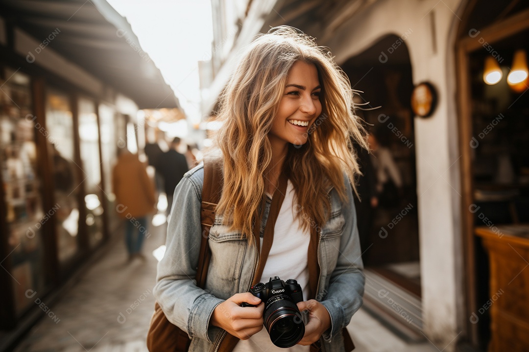 Um fotógrafo capturando um momento fugaz