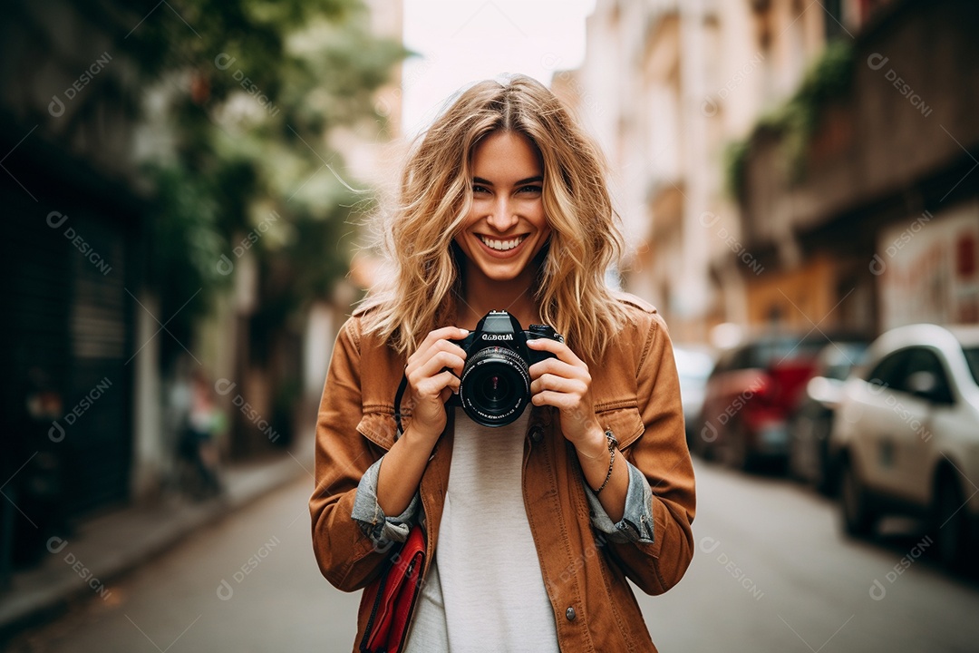 Um fotógrafo capturando um momento fugaz