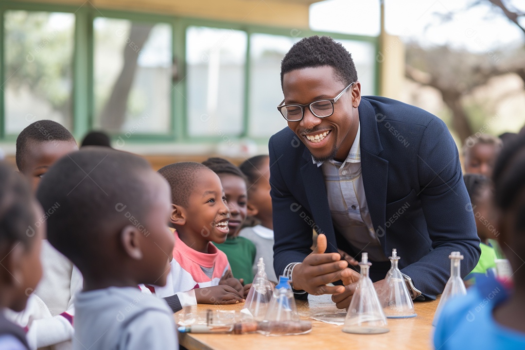 Professor negro em Nairóbi inspirando mentes jovens com a ciência