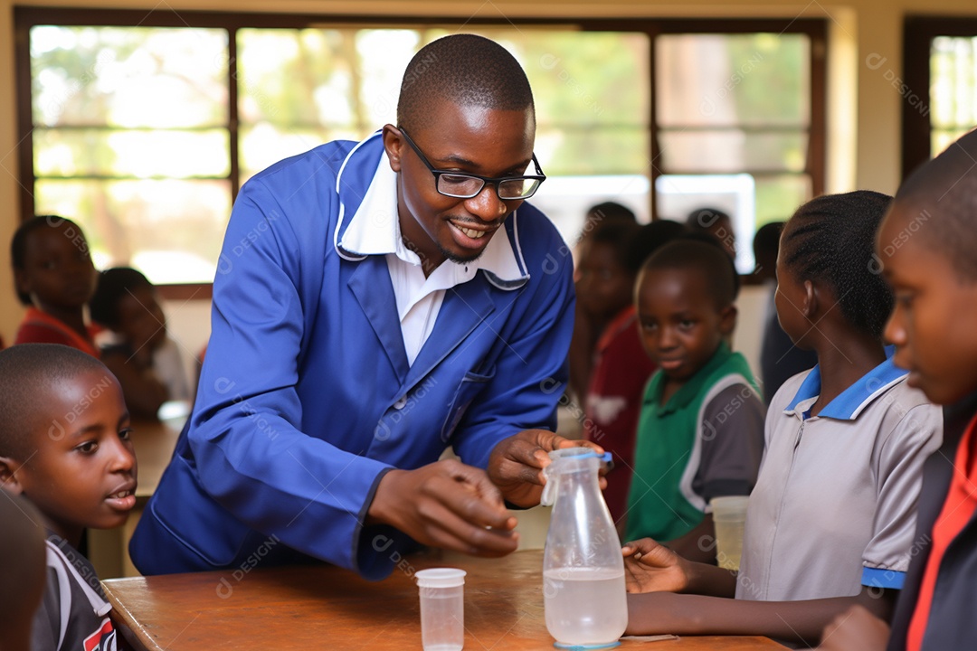 Professor negro em Nairóbi inspirando mentes jovens com a ciência