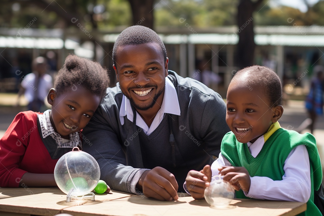 Professor negro em Nairóbi inspirando mentes jovens com a ciência