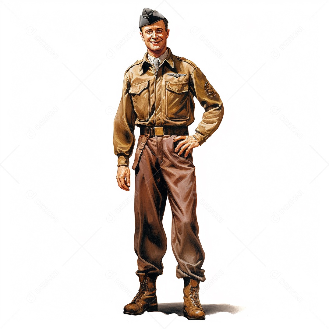 Homem com uniforme de piloto
