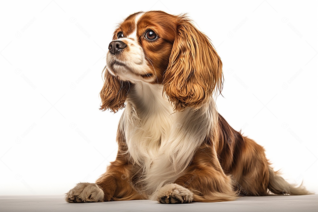 Um cachorro Cavalier King Charles Spaniel