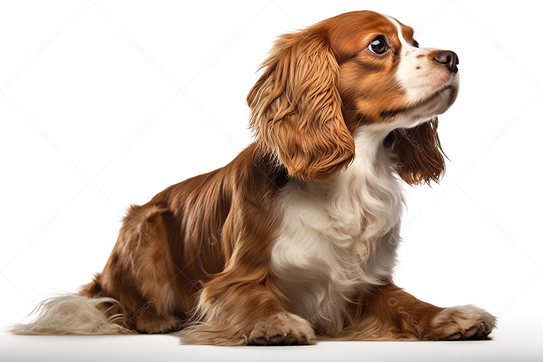 Um cachorro Cavalier King Charles Spaniel