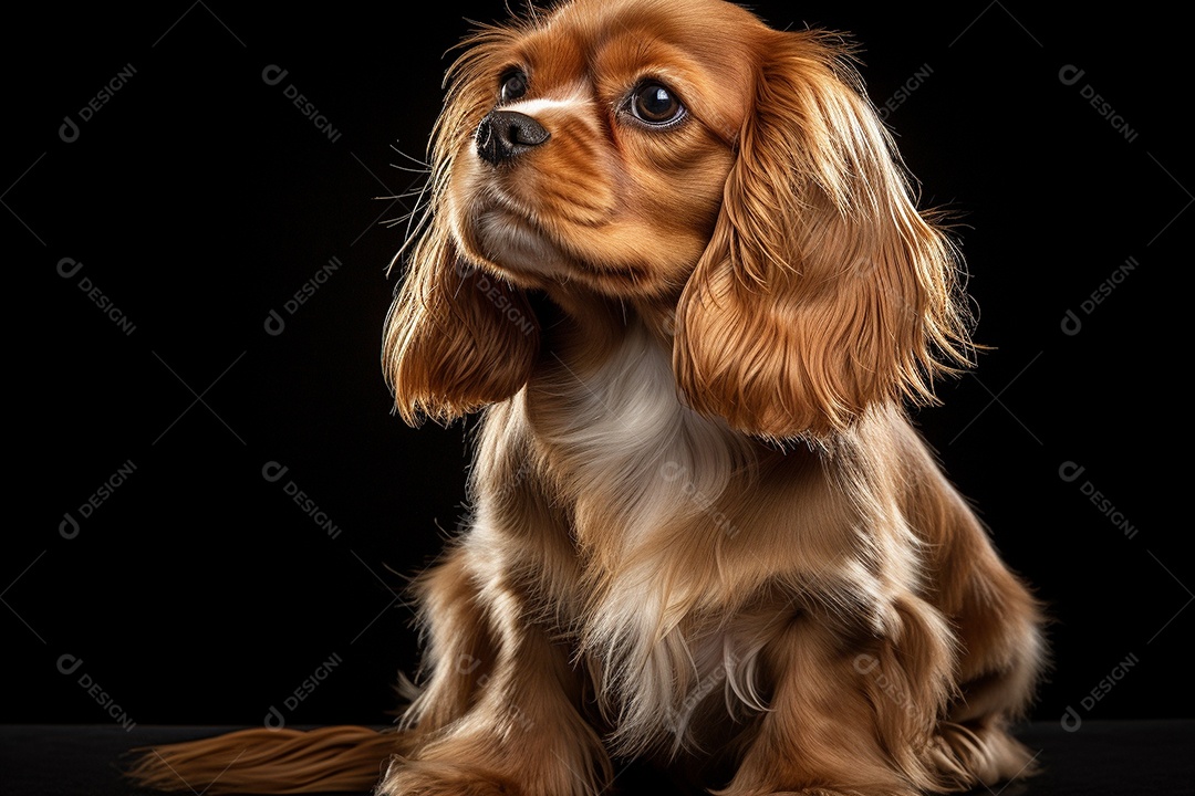 Um cachorro Cavalier King Charles Spaniel