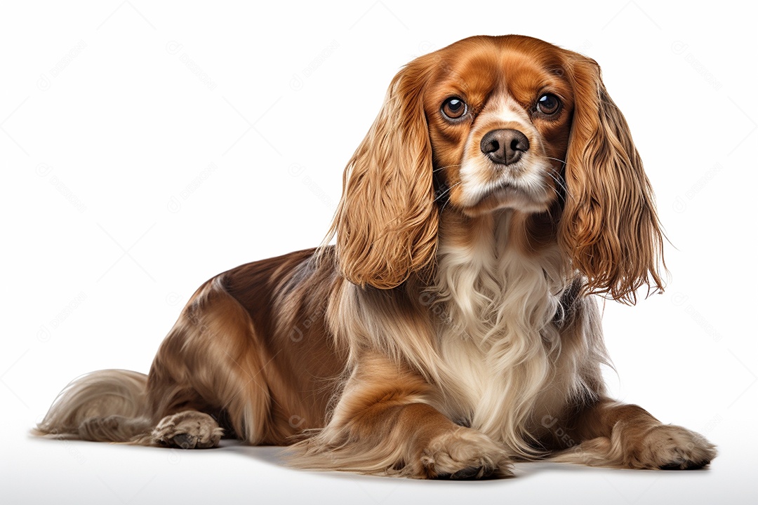 Um cachorro Cavalier King Charles Spaniel
