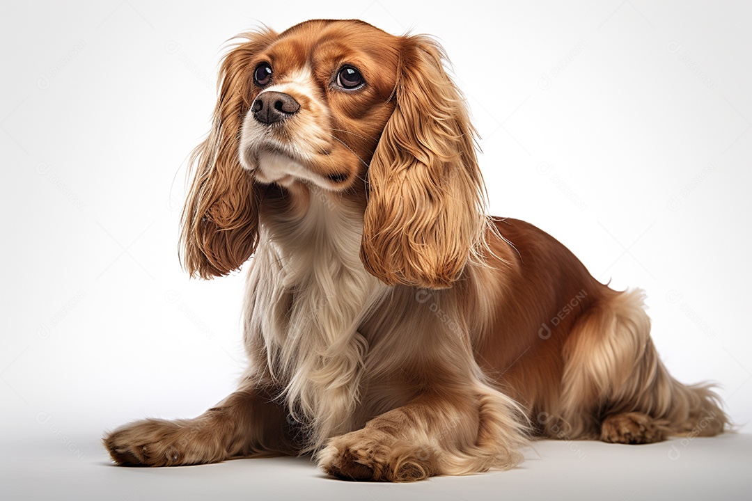 Um cachorro Cavalier King Charles Spaniel