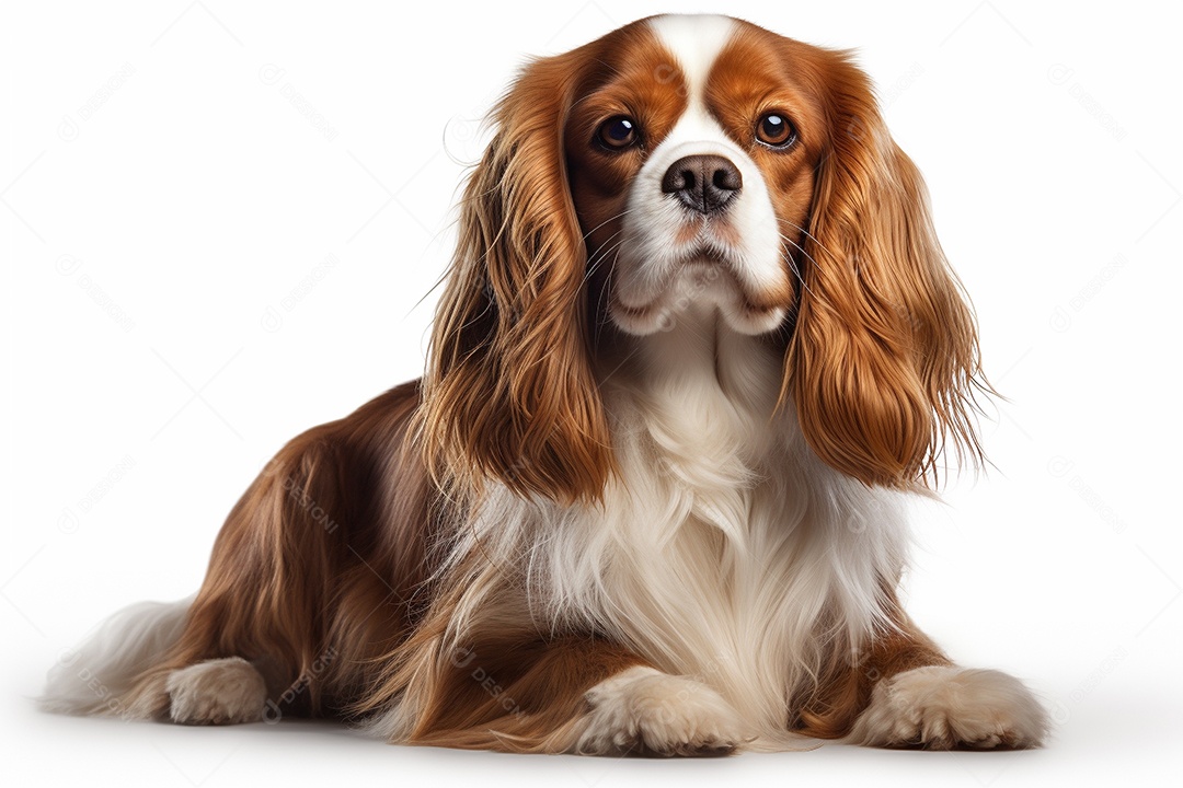 Um cachorro Cavalier King Charles Spaniel